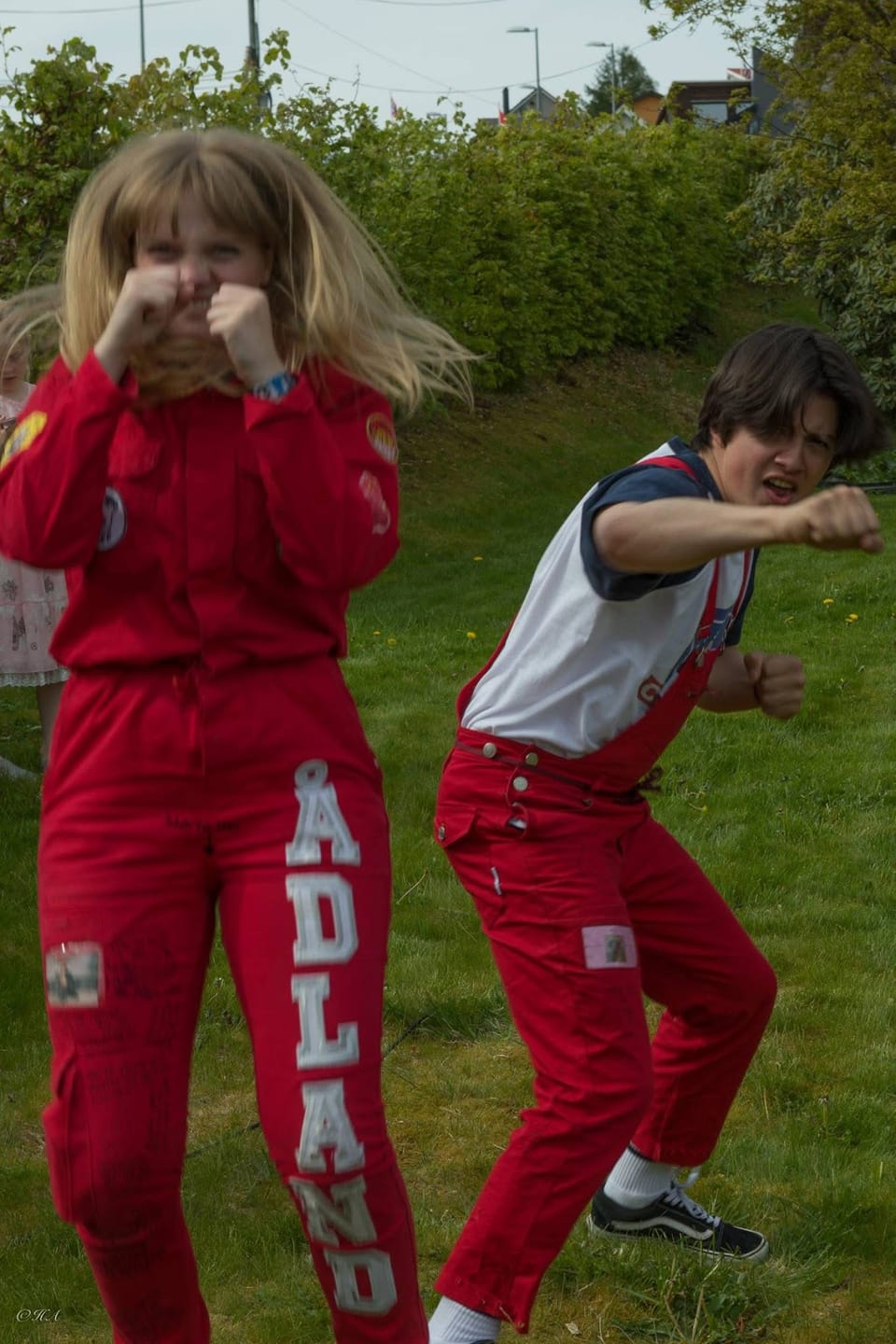 Andrea Ådland and Nico Muñoz in their school years